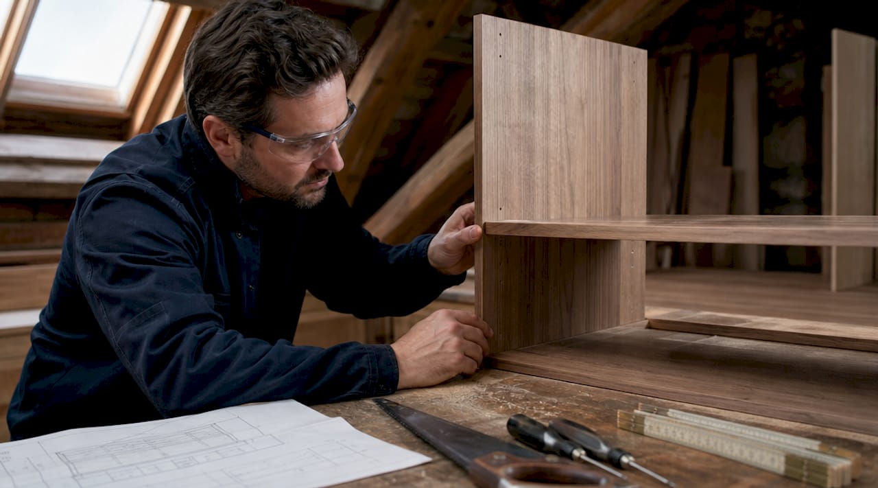 Man maakt zelf een luxe kast voor in huis
