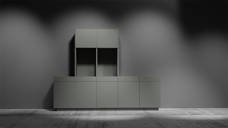 waskast met lage onderkasten, waskast met onderkast, opbergkast wasruimte, waskast badkamer, waskast set, waskast met lades, compacte waskast, waskast met extra opbergruimte, waskast VAN ICE, praktische waskast